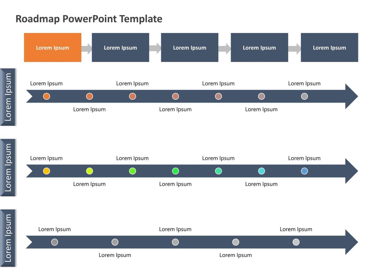 Дорожная карта шаблон powerpoint