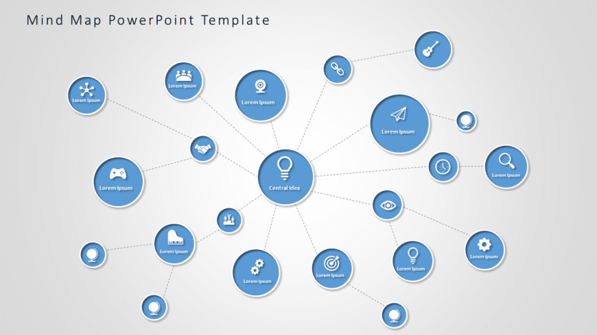 Mind Map 8 PowerPoint Template