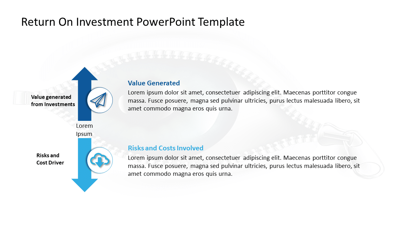 Return On Investment 7 PowerPoint Template & Google Slides Theme