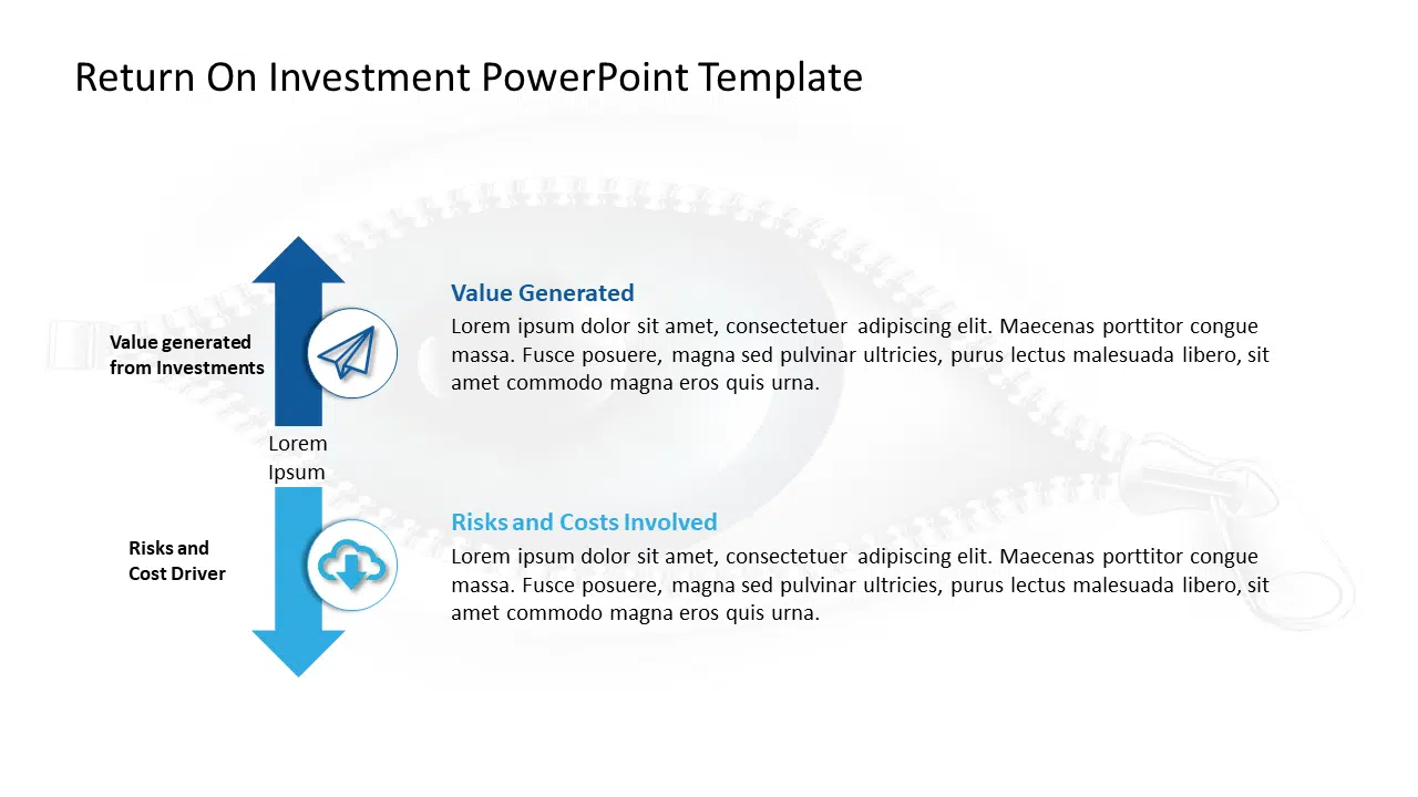 Return On Investment 7 PowerPoint Template & Google Slides Theme