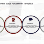 4 Circular Business Steps PowerPoint Template & Google Slides Theme