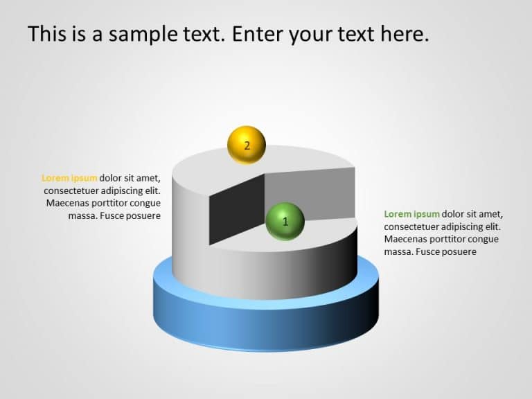 2 Steps 3D 1 PowerPoint Template & Google Slides Theme