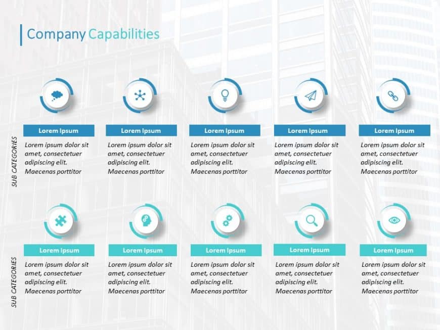 Company Capabilities 9 PowerPoint Template