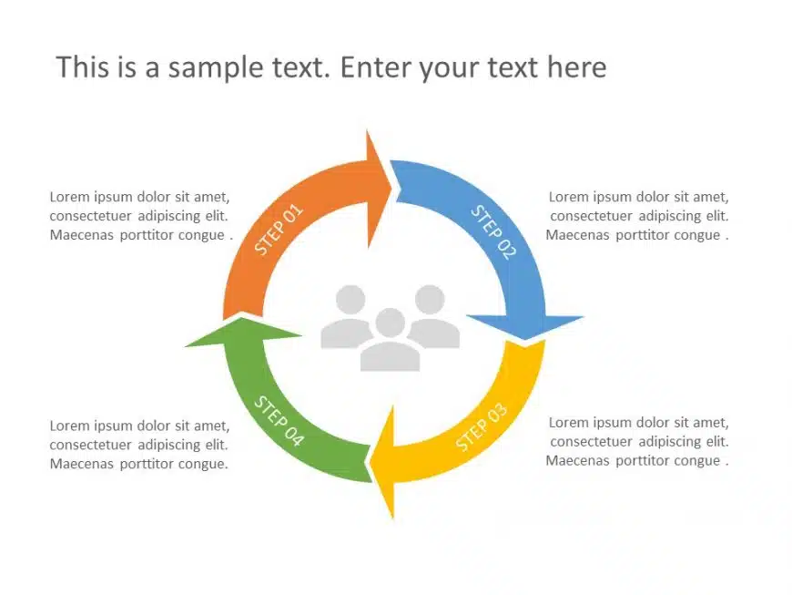 4 Step Chevron Diagram PowerPoint Template