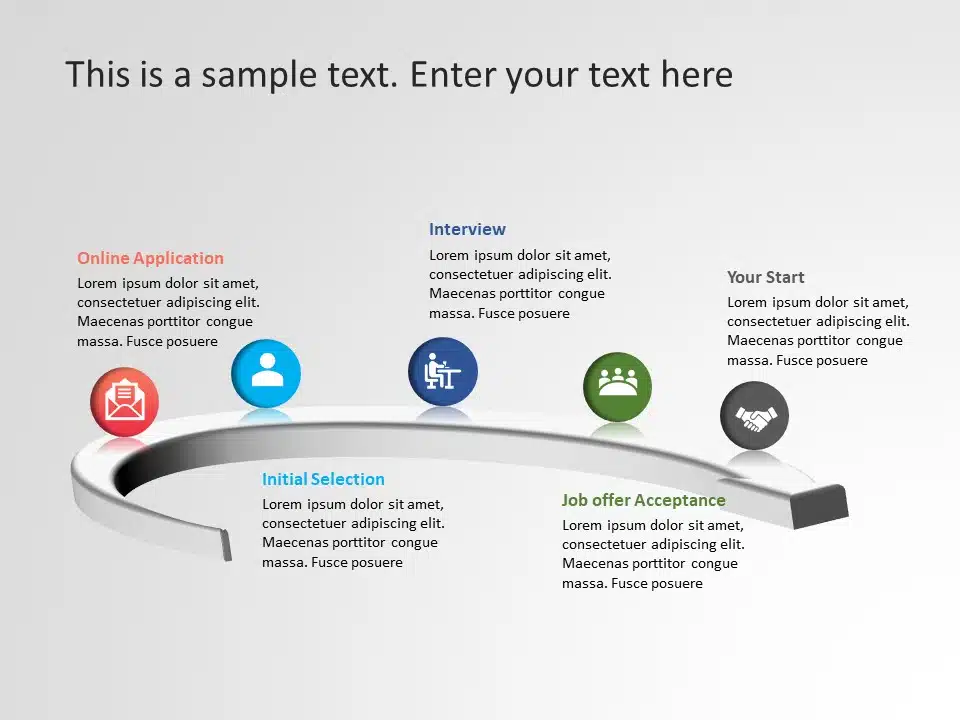 Recruitment Process 4 PowerPoint Template & Google Slides Theme