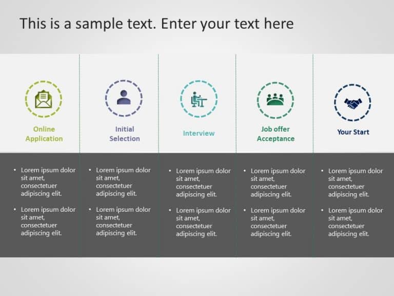 Recruitment Process 5 PowerPoint Template & Google Slides Theme