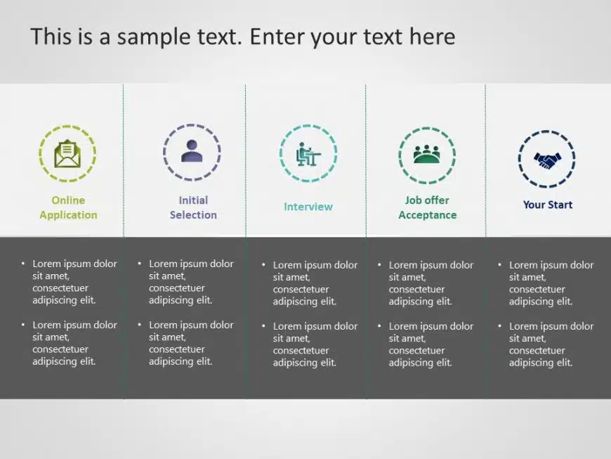 Recruitment Process 5 PowerPoint Template