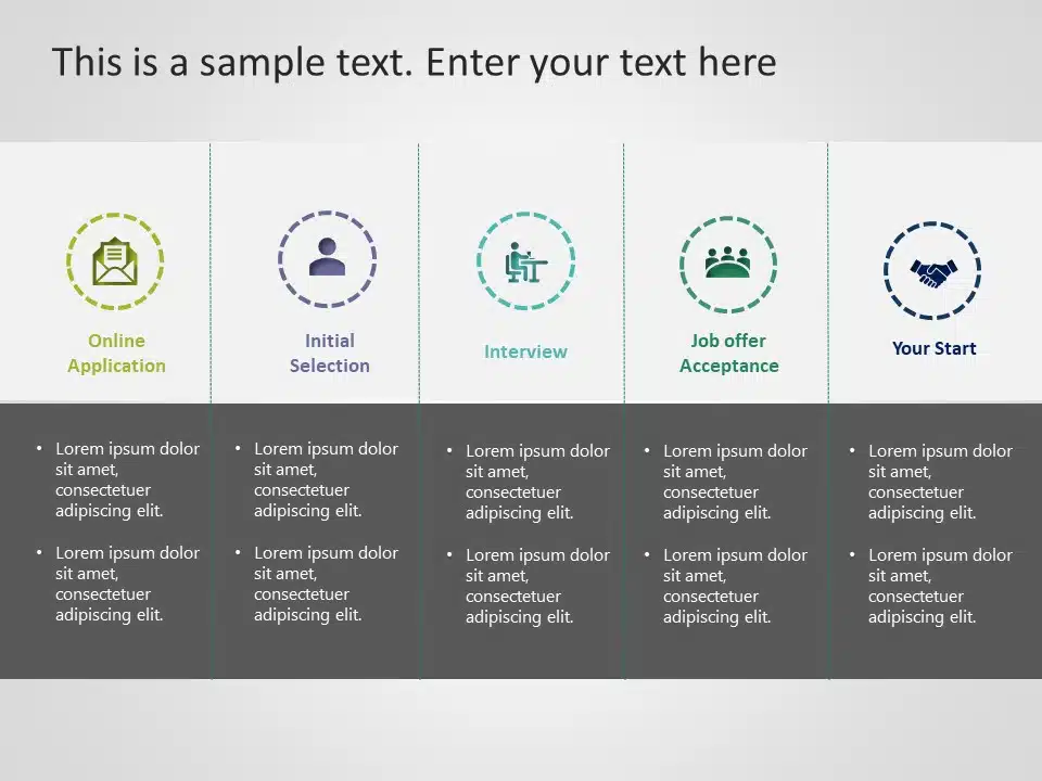 Recruitment Process 5 PowerPoint Template & Google Slides Theme