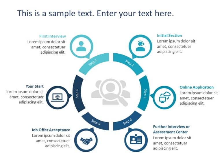 Recruitment Process 7 PowerPoint Template & Google Slides Theme