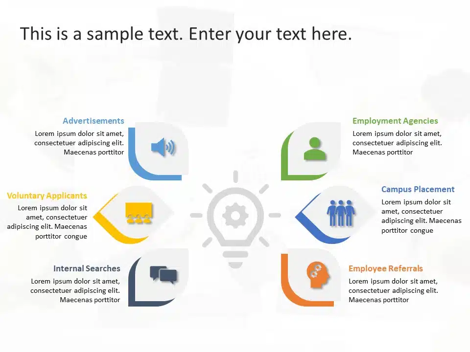 Recruitment Channels 1 PowerPoint Template & Google Slides Theme