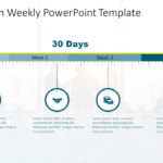 30 60 90 Day Plan Weekly PowerPoint Template & Google Slides Theme