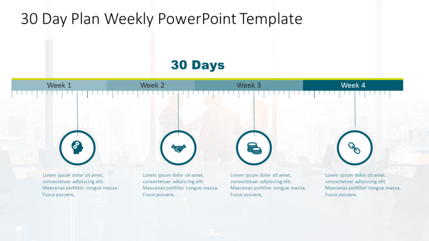 30 60 90 Day Plan Weekly PowerPoint Template