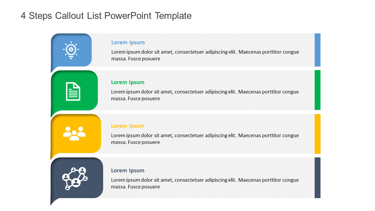 4 Steps Callout List 02 PowerPoint Template & Google Slides Theme