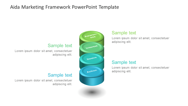 AIDA Marketing Framework PowerPoint Template 1 & Google Slides Theme