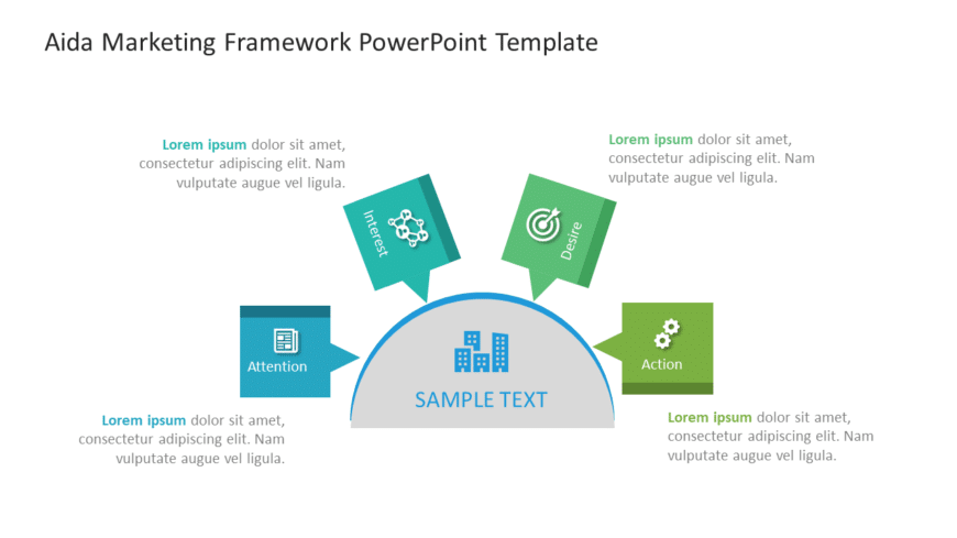 AIDA Marketing Framework 2 PowerPoint Template