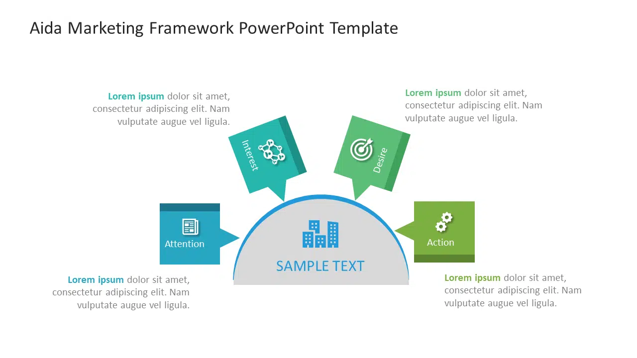 AIDA Marketing Framework 2 PowerPoint Template & Google Slides Theme