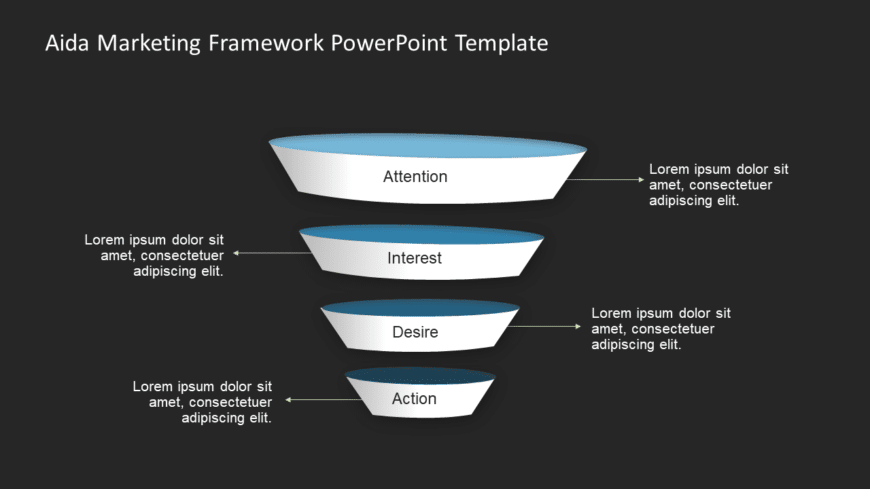 AIDA Marketing Framework PowerPoint Template 3