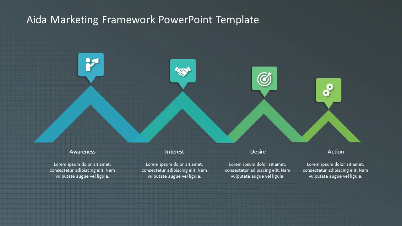 AIDA Marketing Framework PowerPoint Template & Google Slides Theme