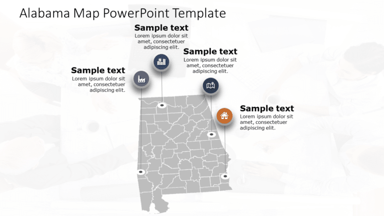 Alabama Map 5 PowerPoint Template & Google Slides Theme