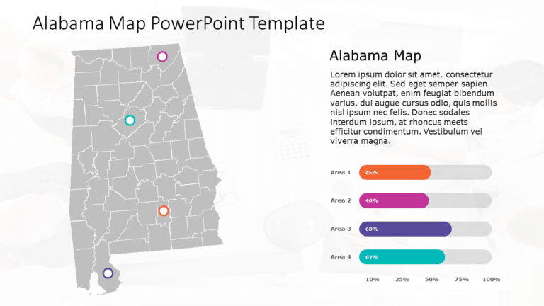 Alabama Map 9 PowerPoint Template & Google Slides Theme