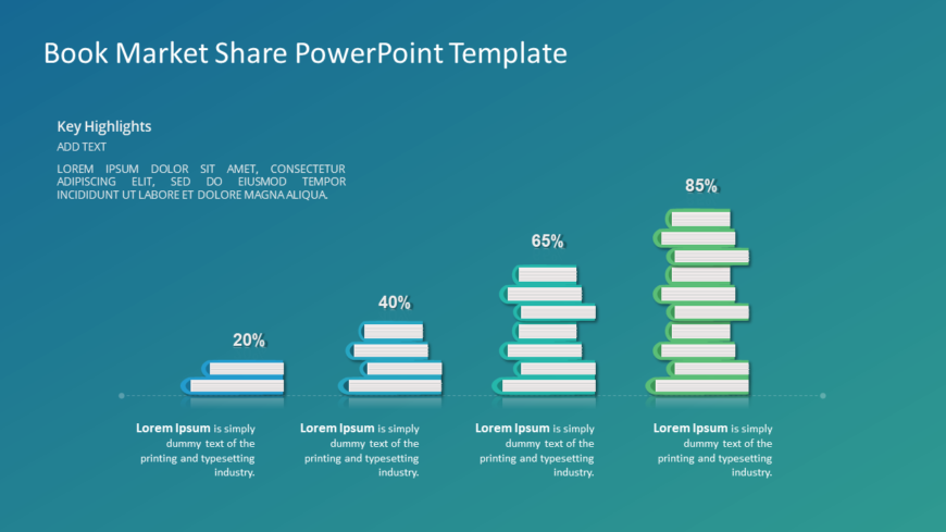 Book Market Share PowerPoint Template