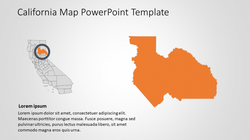 California Map 7 PowerPoint Template