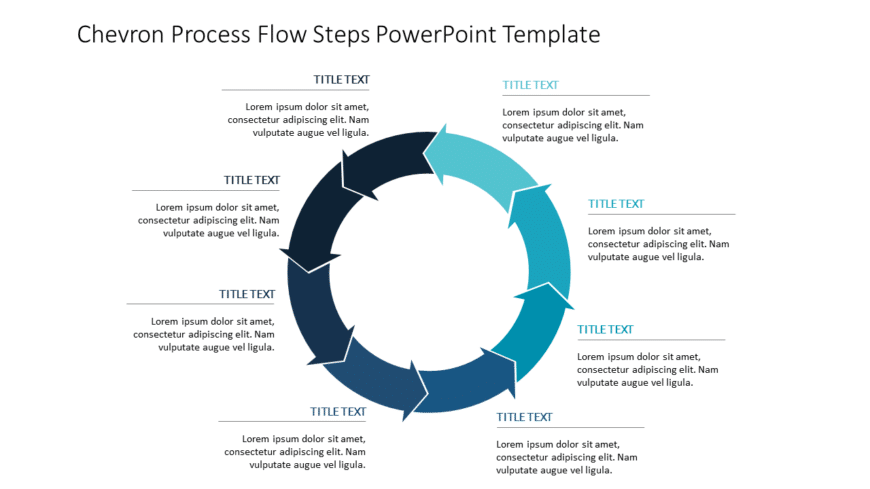Chevron Process Flow 8 Steps PowerPoint Template
