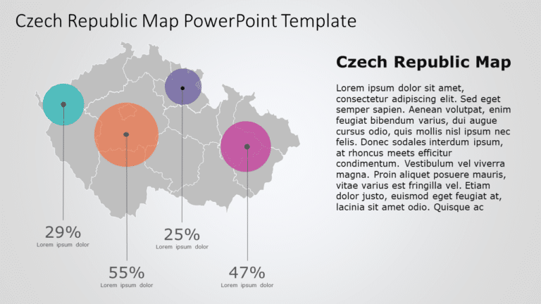 Czech Republic Map 10 PowerPoint Template & Google Slides Theme