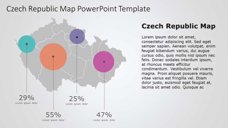 Czech Republic Map 10 PowerPoint Template