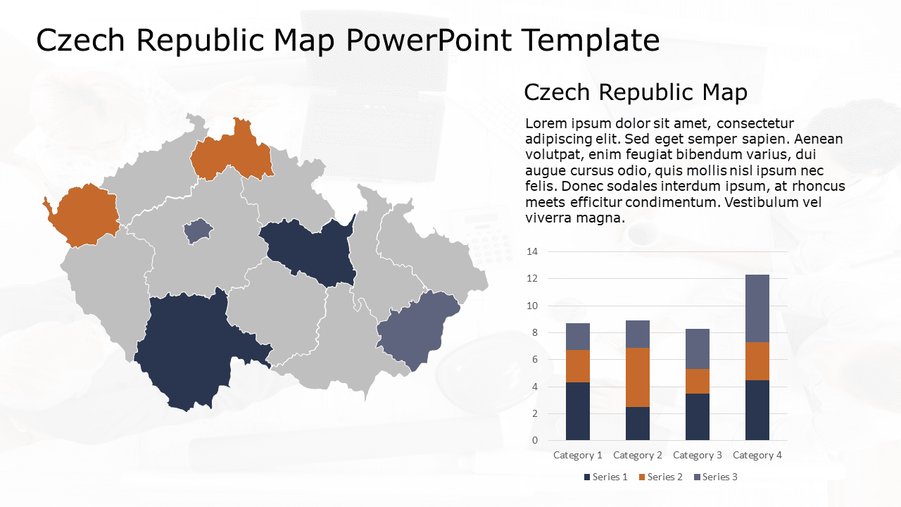 Czech Republic Map 2 PowerPoint Template & Google Slides Theme