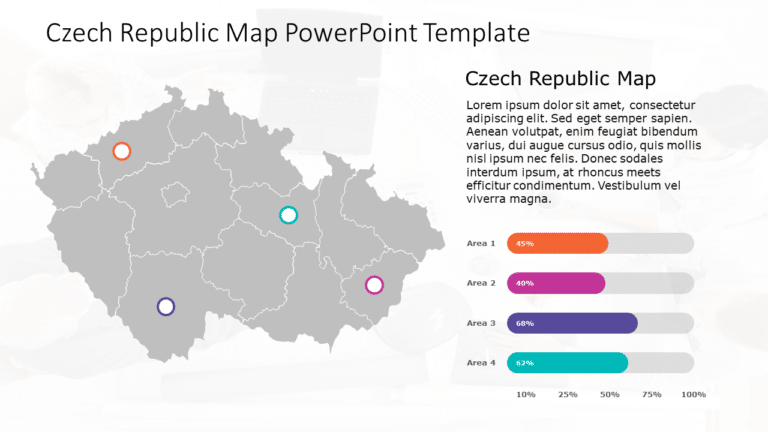 Czech Republic Map 9 PowerPoint Template & Google Slides Theme