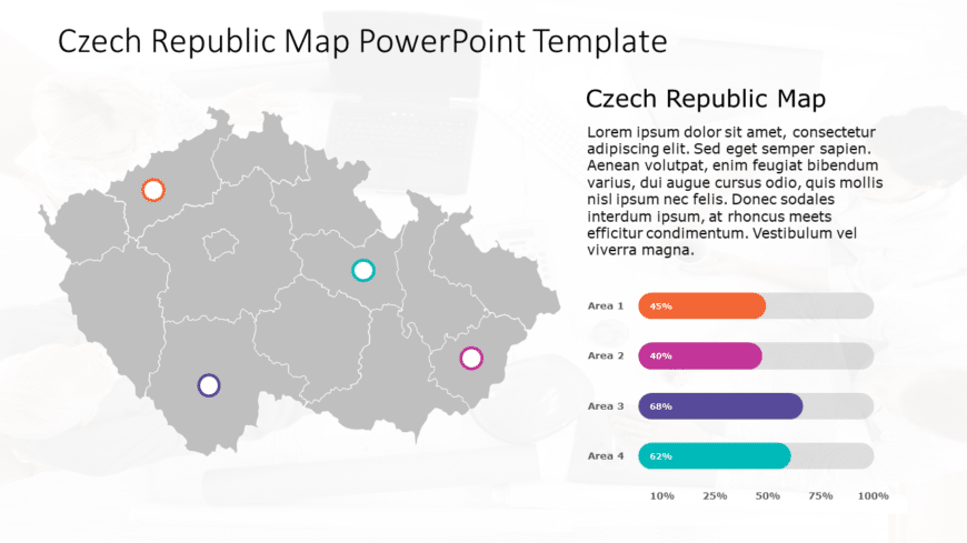 Czech Republic Map 9 PowerPoint Template