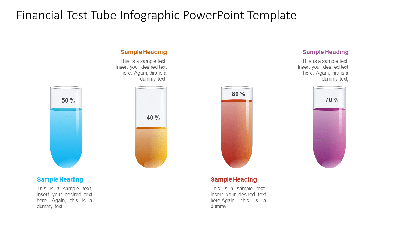 Financial Test Tube Infographic PowerPoint Template & Google Slides Theme