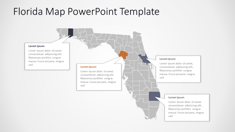 Florida Map 3 PowerPoint Template & Google Slides Theme