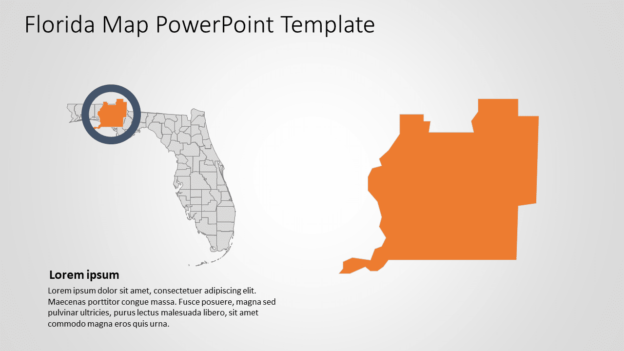 Florida Powerpoint Background Florida Map 7 PowerPoint Template