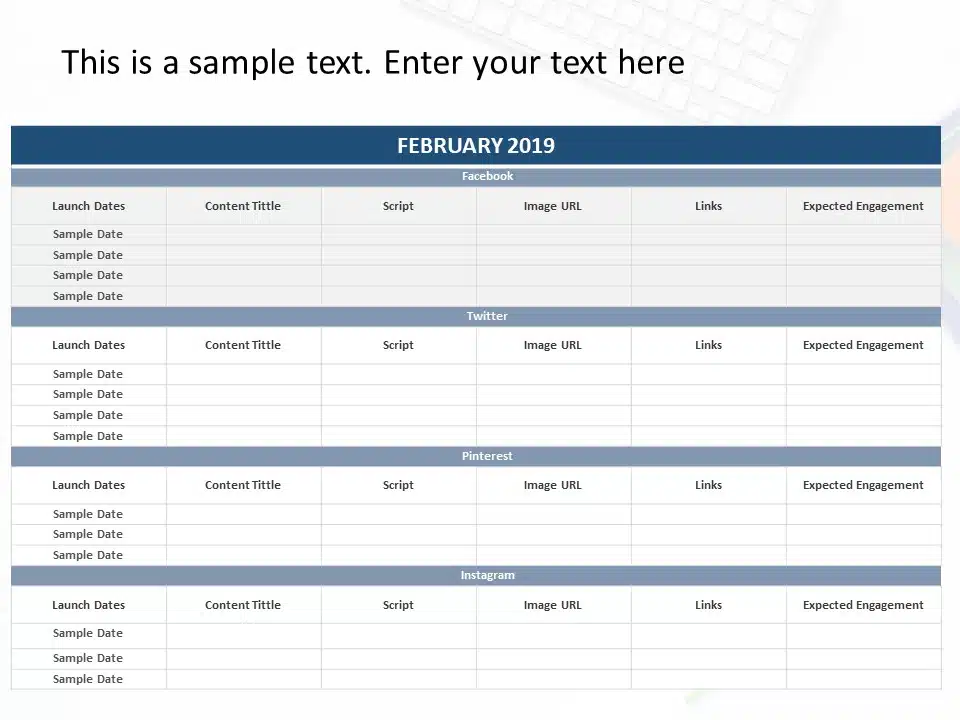 Social Media Planning PowerPoint Template & Google Slides Theme