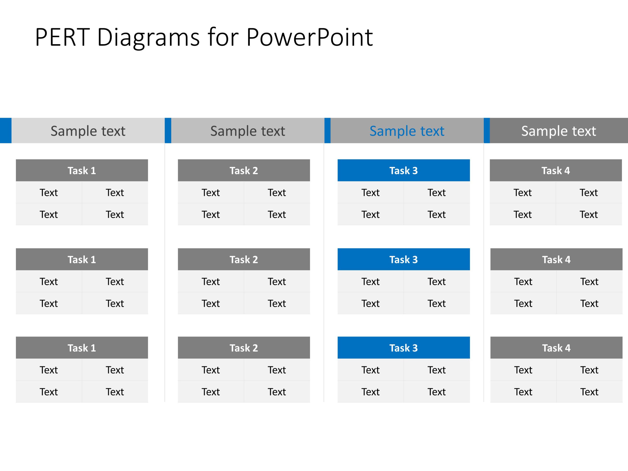 Pert Chart 4 PowerPoint Template