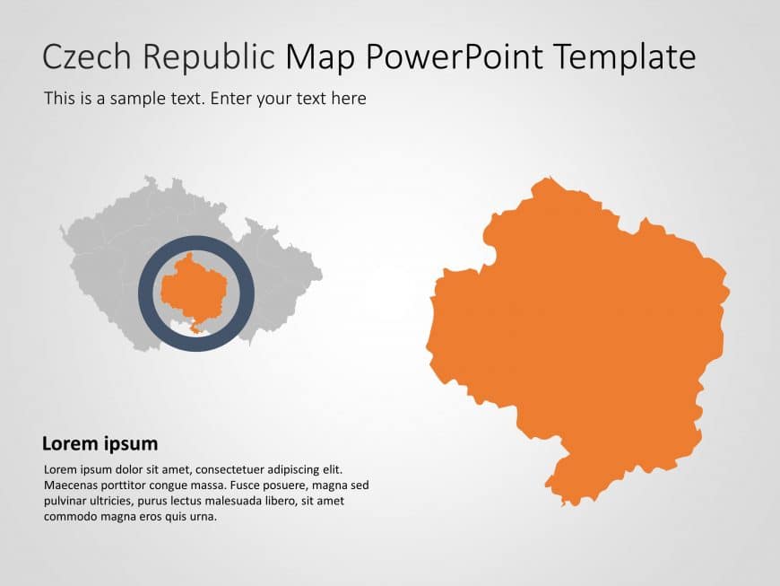 Czech Republic Map 5 PowerPoint Template