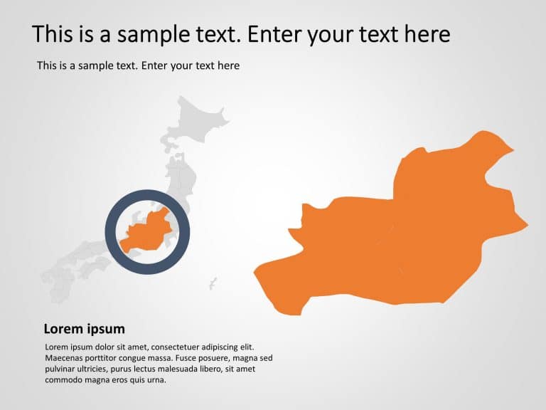 Japan Map 5 PowerPoint Template