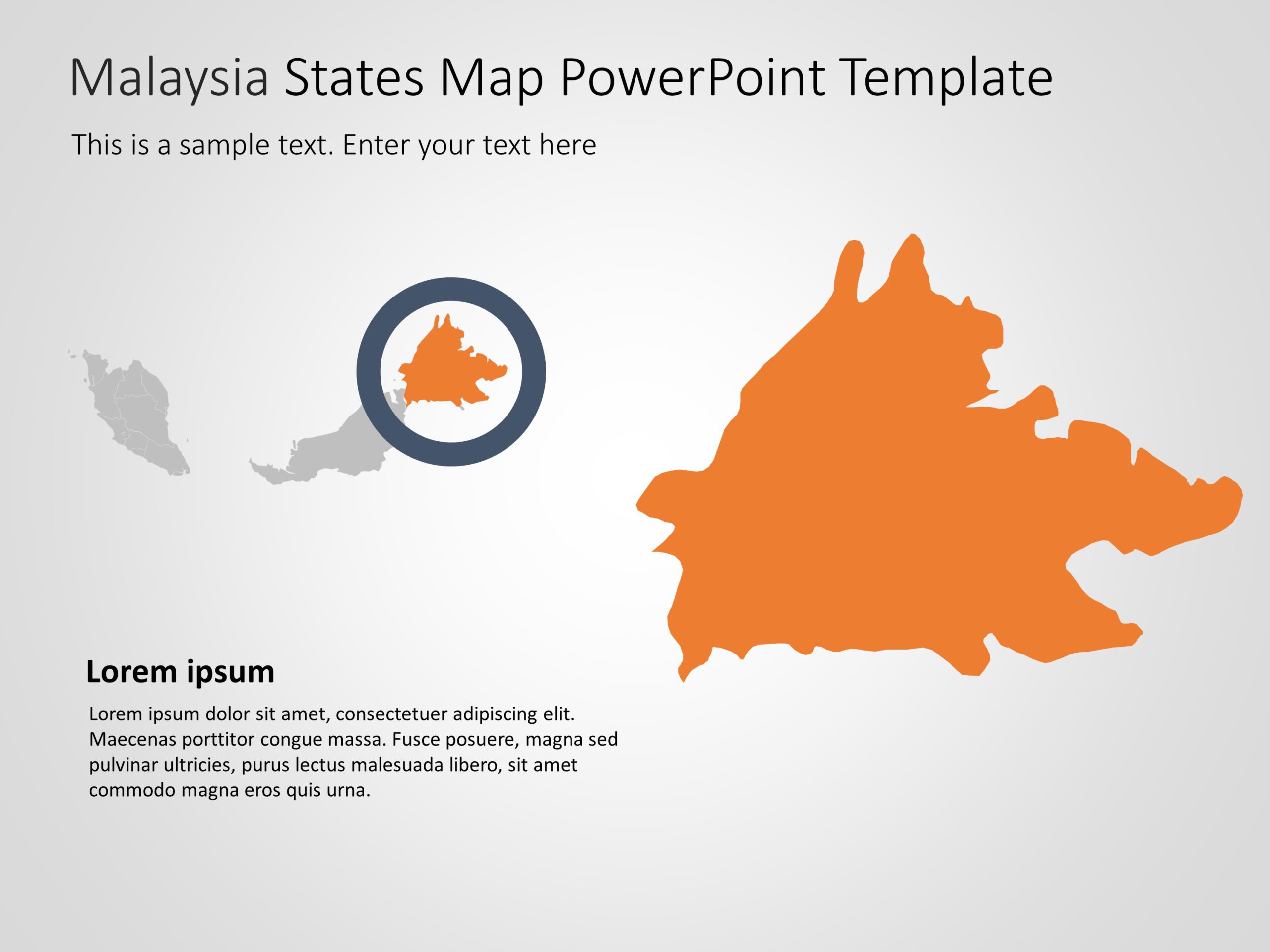 Malaysia Map 5 PowerPoint Template