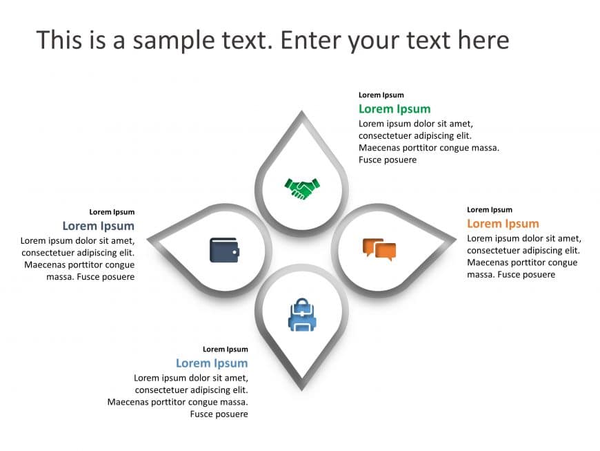 4 Steps Petal PowerPoint Template