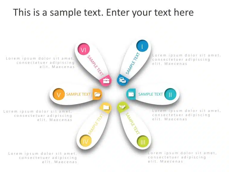 5 Steps Petal PowerPoint Template