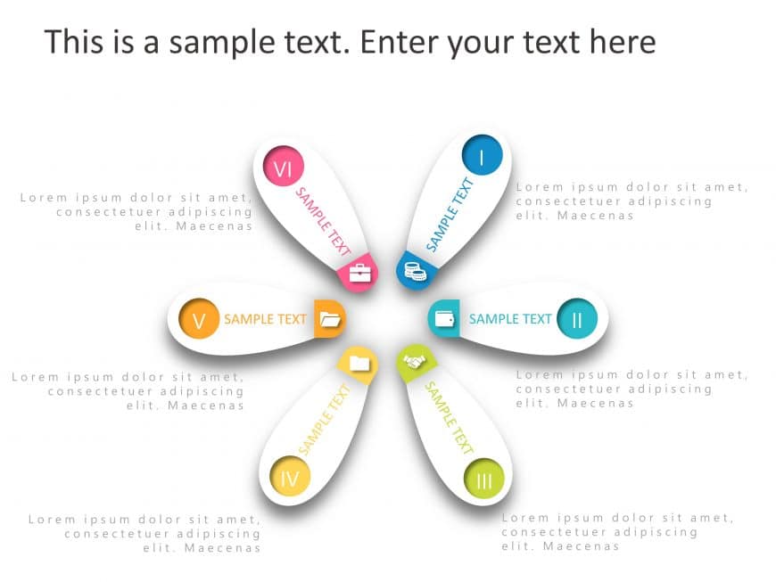 5 Steps Petal PowerPoint Template