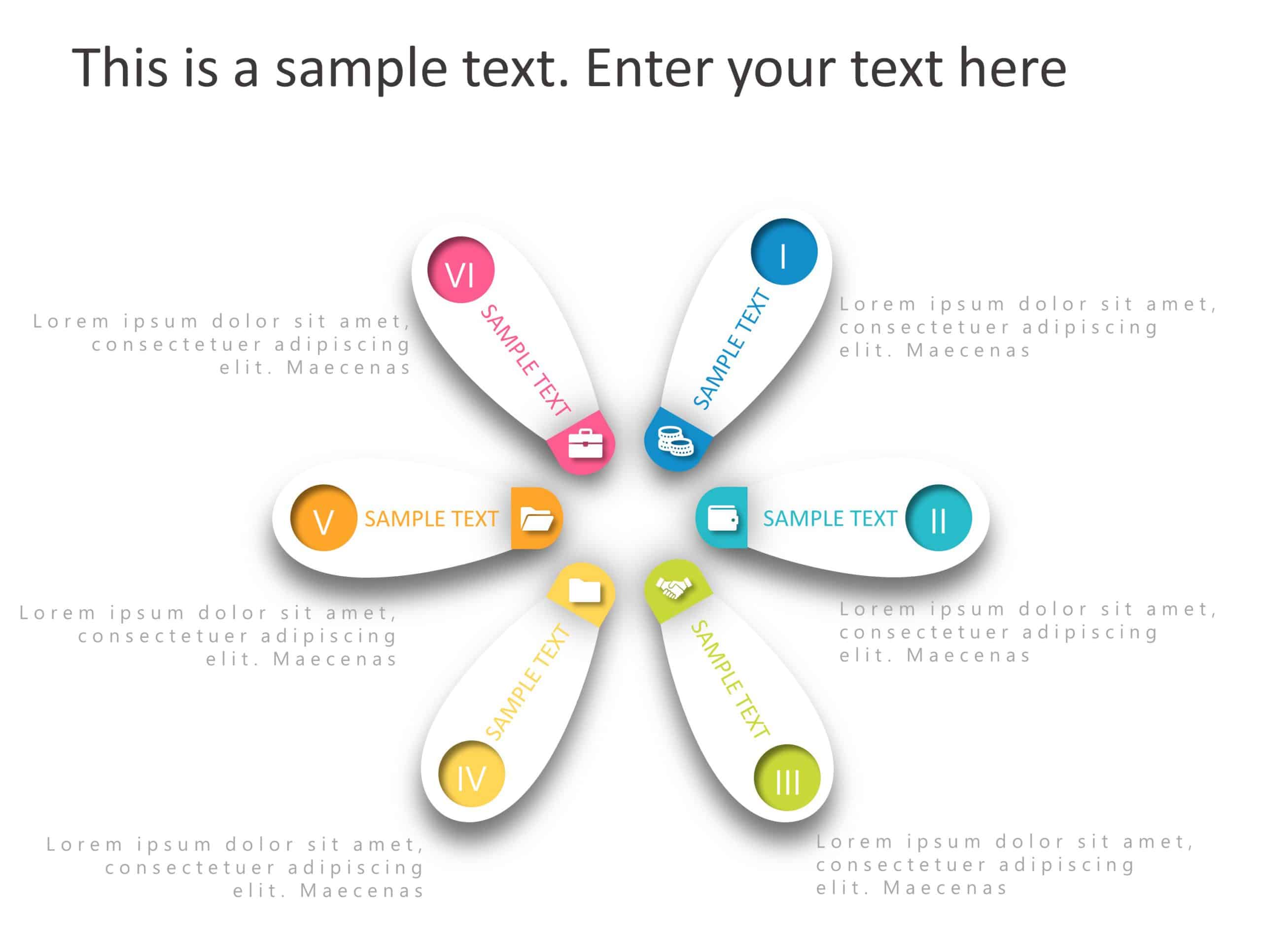 5 Steps Petal PowerPoint Template & Google Slides Theme