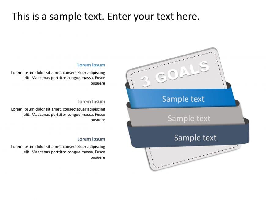 3 Steps Goals PowerPoint Template