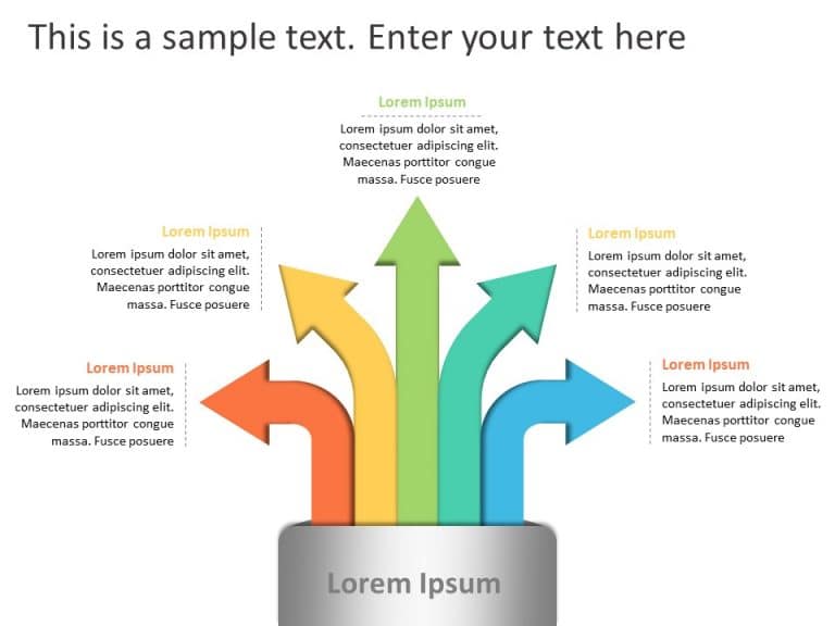 5 Arrows Growth Driver PowerPoint Template & Google Slides Theme