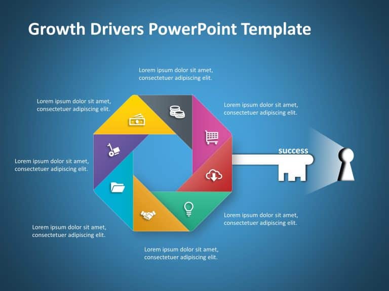 8 Steps Growth Driver PowerPoint Template & Google Slides Theme