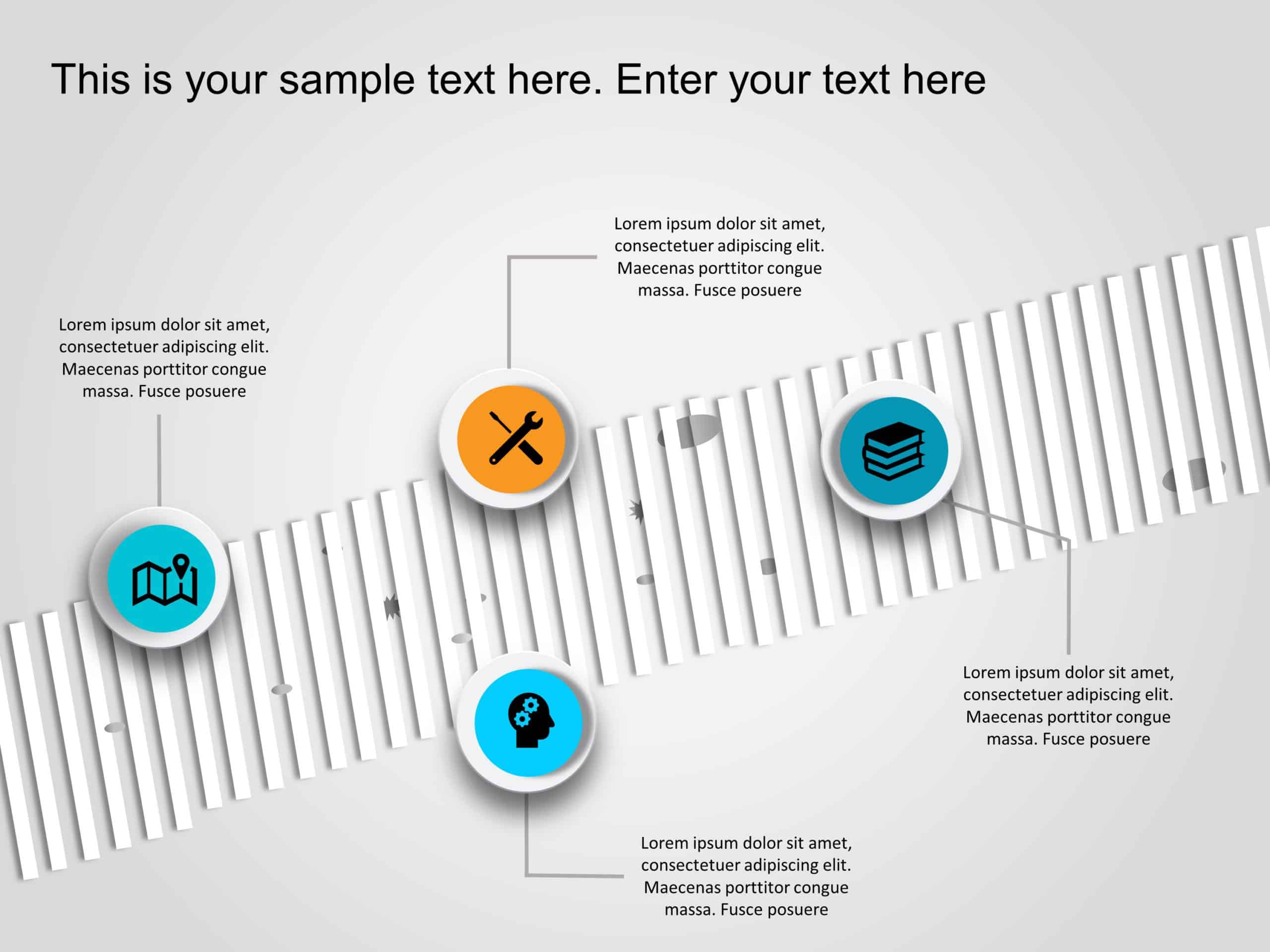 Four Steps Staircase Roadmap Slide For PowerPoint