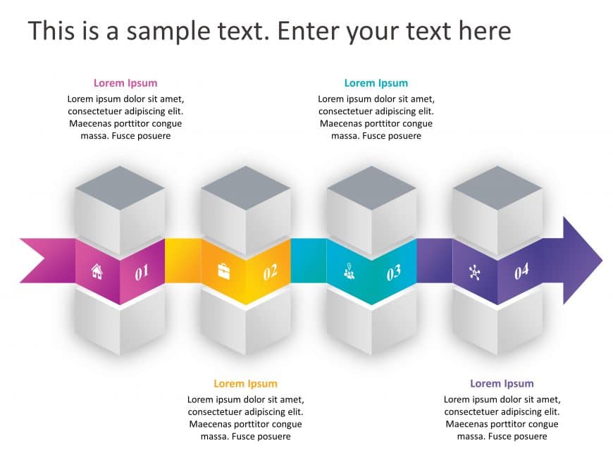 4 Steps Arrow Process PowerPoint Template