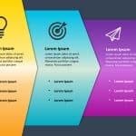 3 Steps Growth Drivers PowerPoint Template